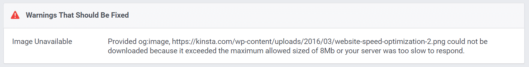 Facebook warning