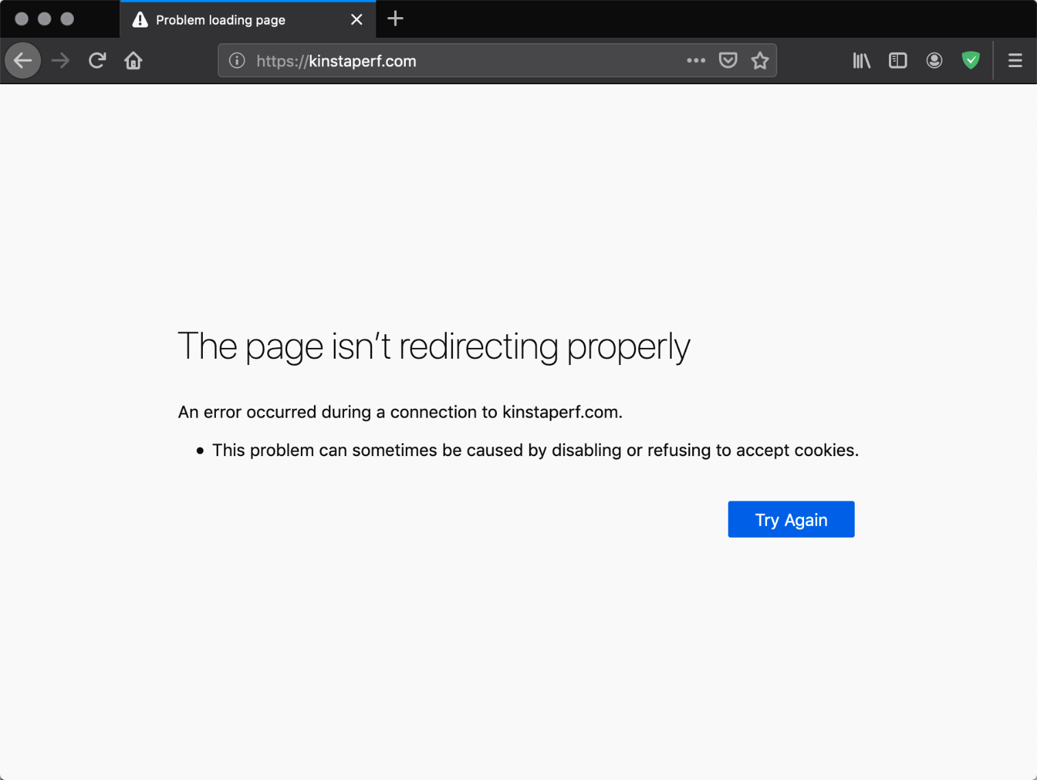 ERR_TOO_MANY_REDIRECTS in Mozilla Firefox