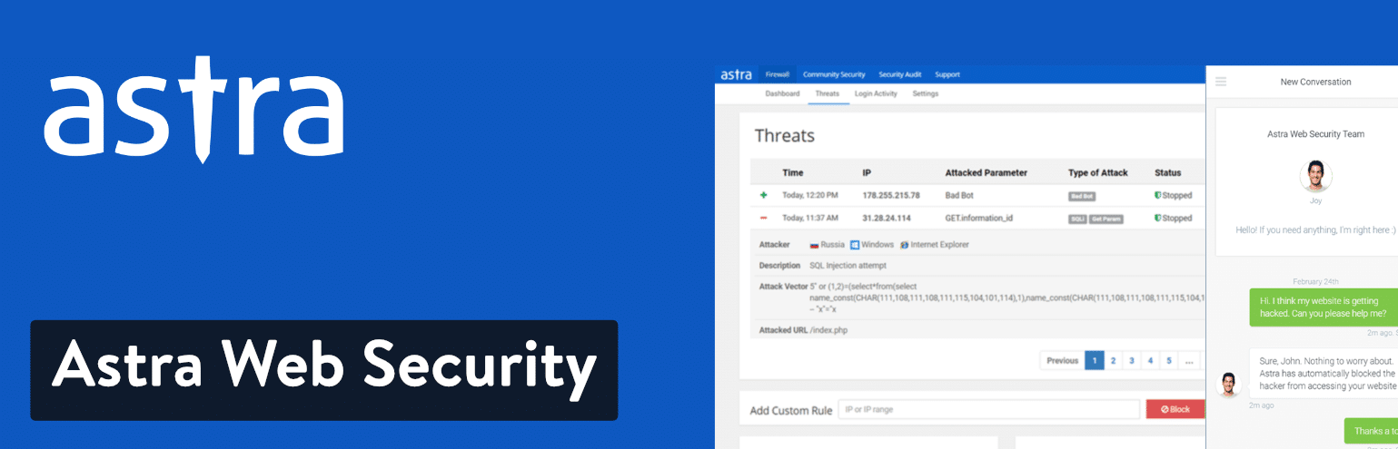 Astra Web Security voor WordPress