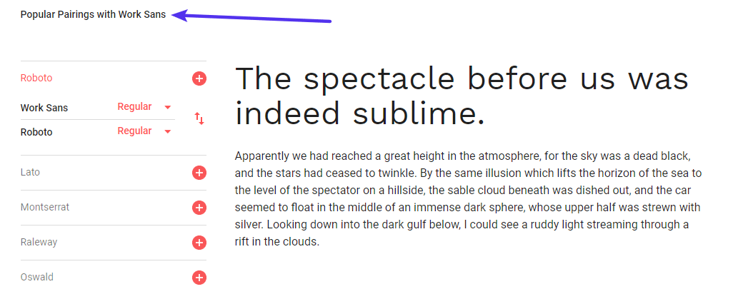 Hier vindt je koppels met Google Fonts