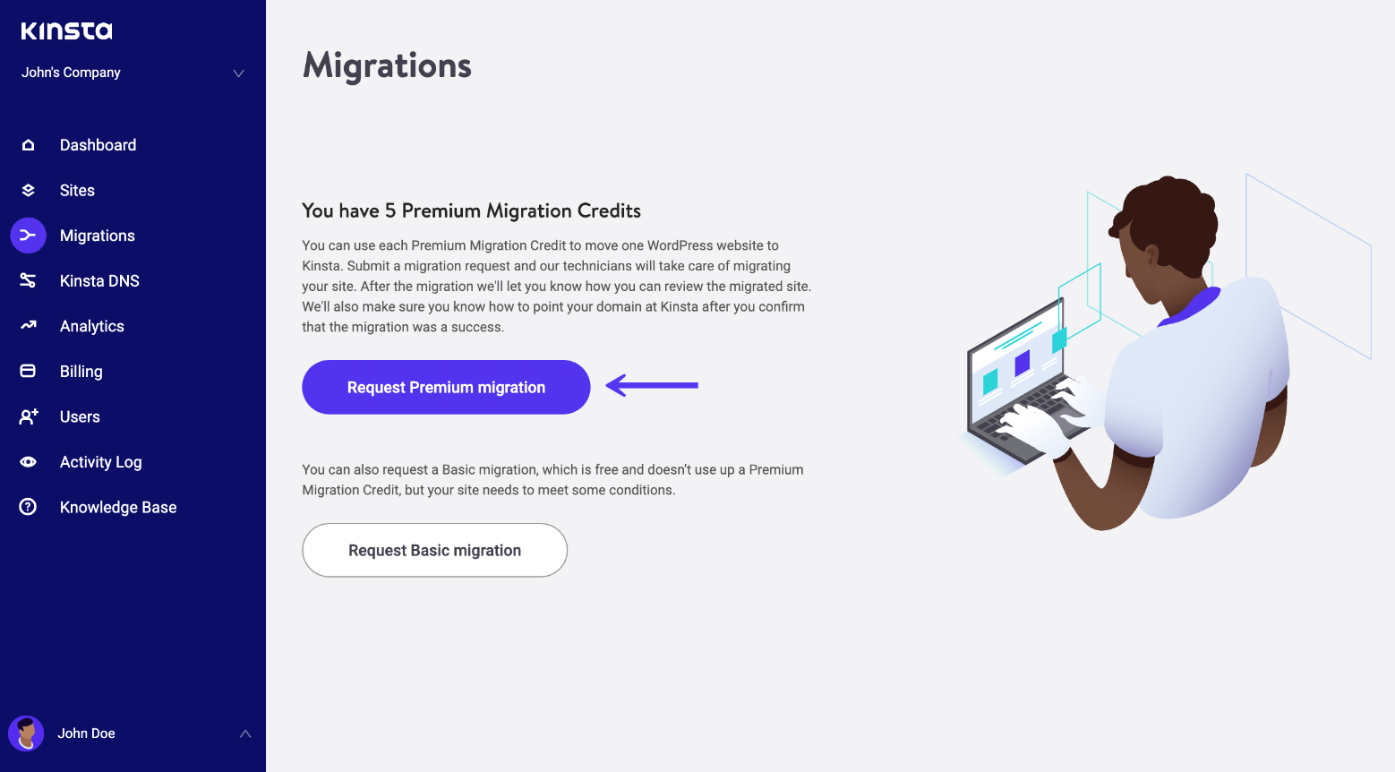 Premium WordPress migratie aanvragen