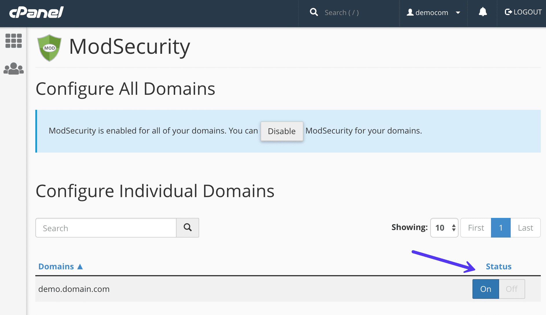 Mod_security uitschakelen