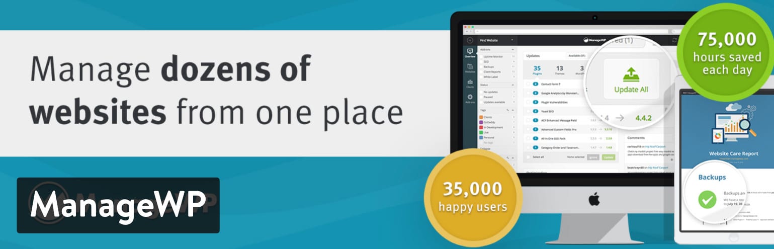 ManageWP WordPress backup plugin