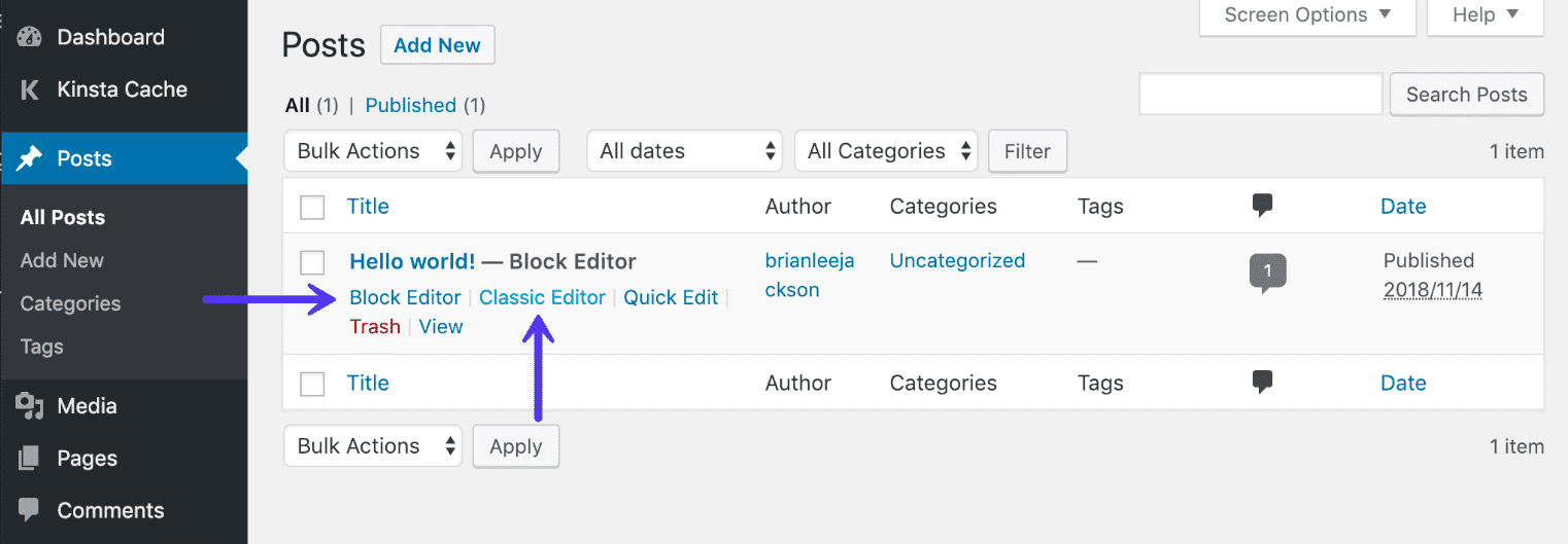 Sta gebruikers toe om een editor te kiezen