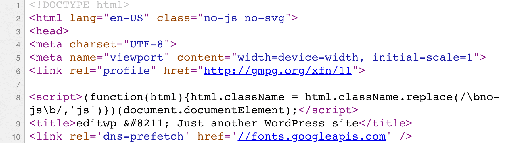 Niet Geminificeerde HTML Code