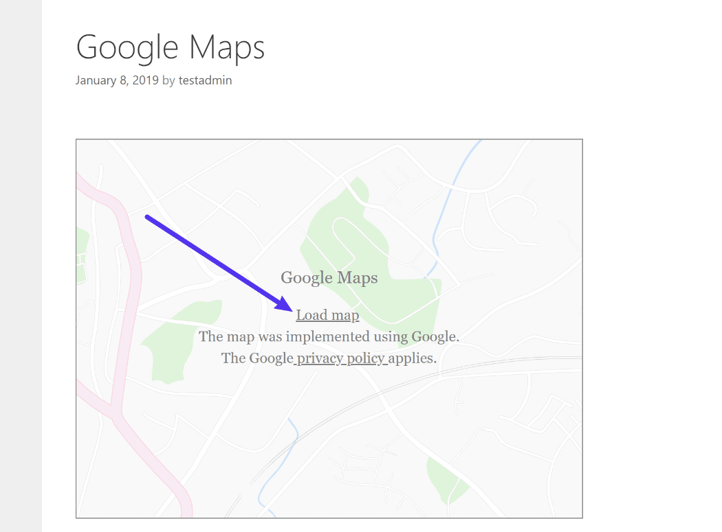 Google Maps placeholder afbeelding
