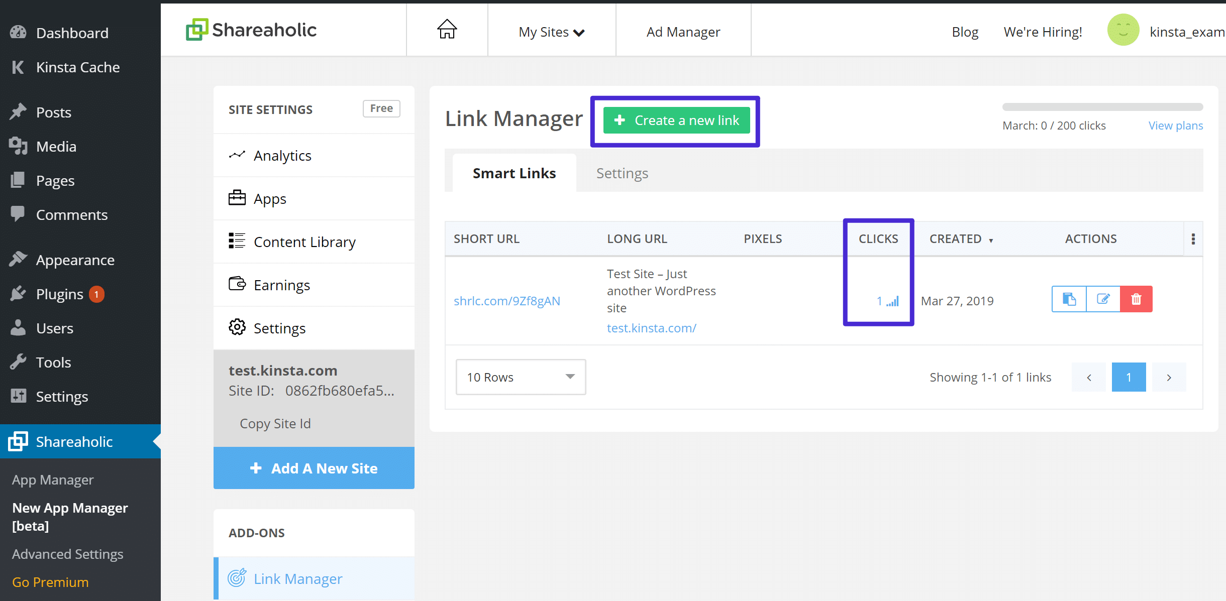 Link tracking analyse