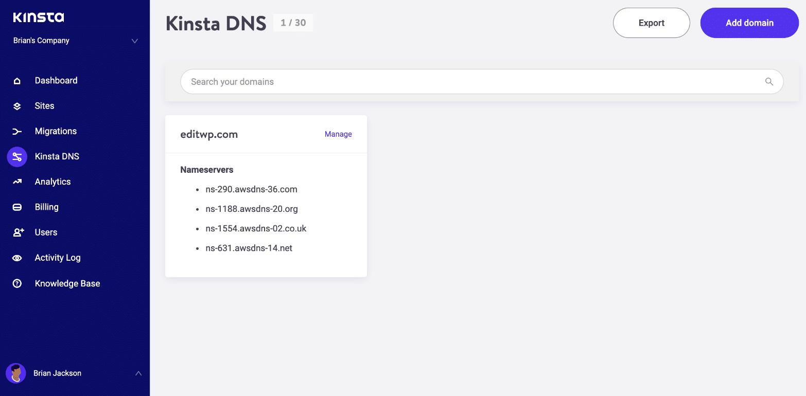 Kinsta DNS – Amazon Route 53