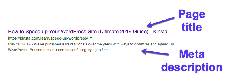 Metadata in SERP's