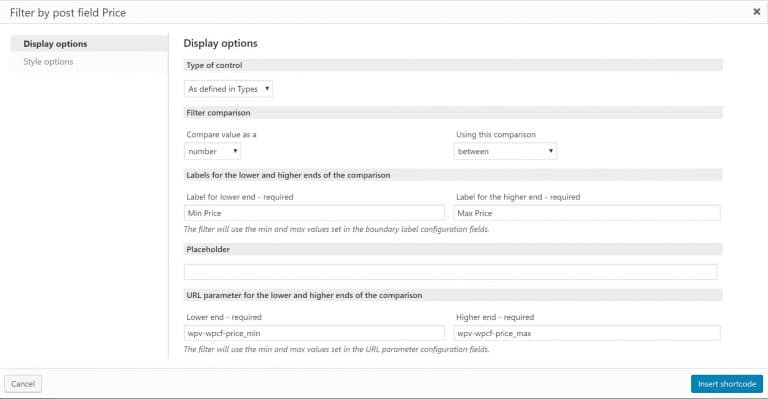 Weergave-opties voor je front-end formulier