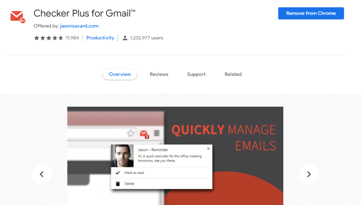 Checker Plus voor Gmail