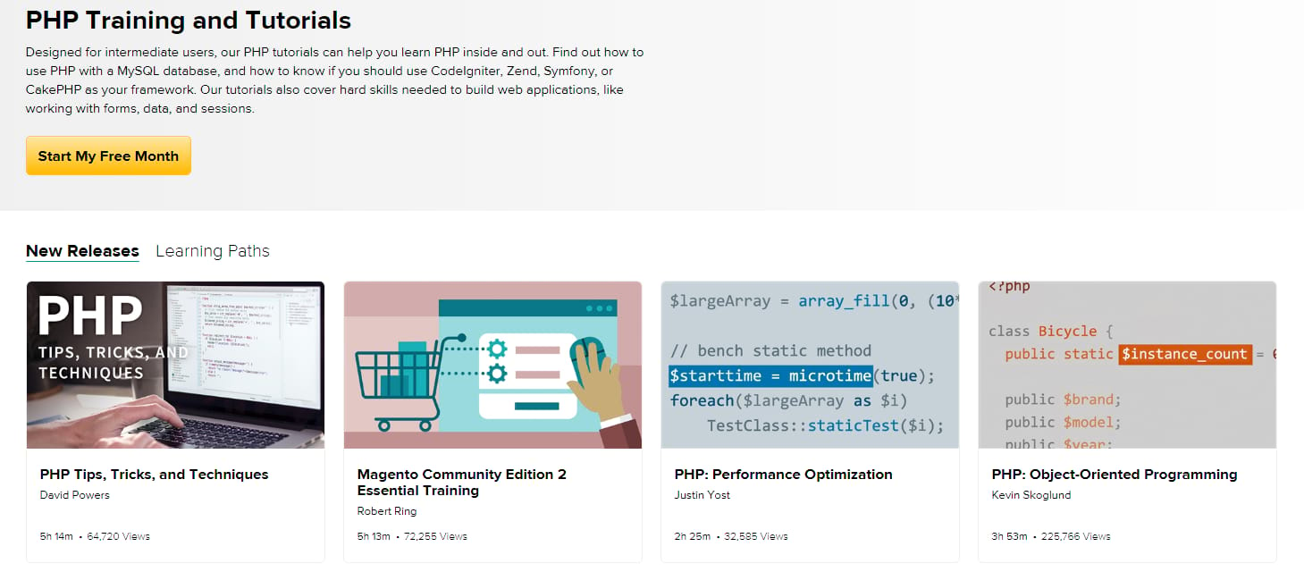 PHP Tutorials op Lynda