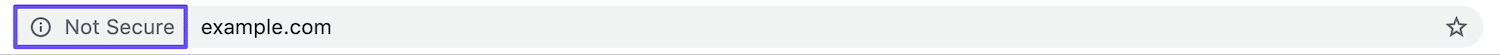 “Not Secure” waarschuwing in Chrome