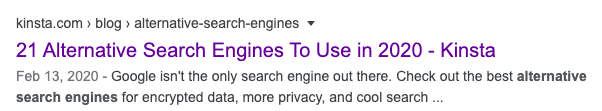 Dikgedrukt keyword in meta description