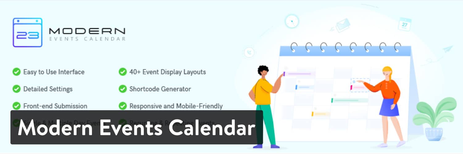 Modern Events Calendar WordPress plugin