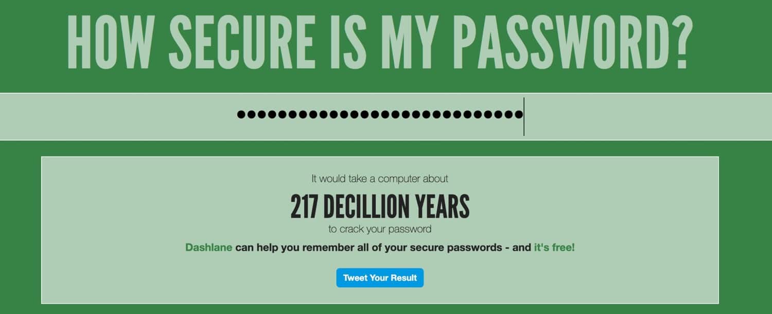 how secure is my password dashlane