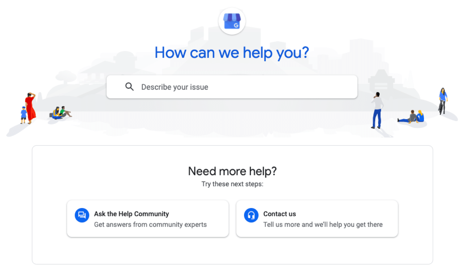 Google My Business support site