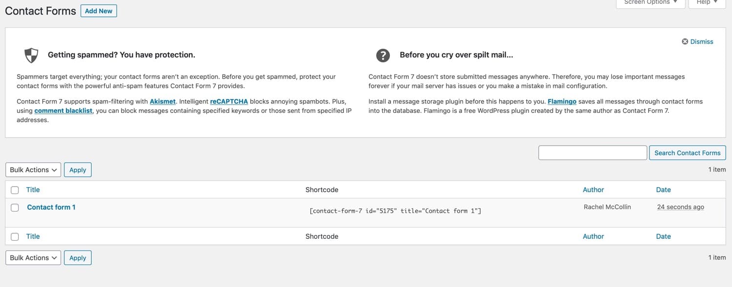 Contact forms