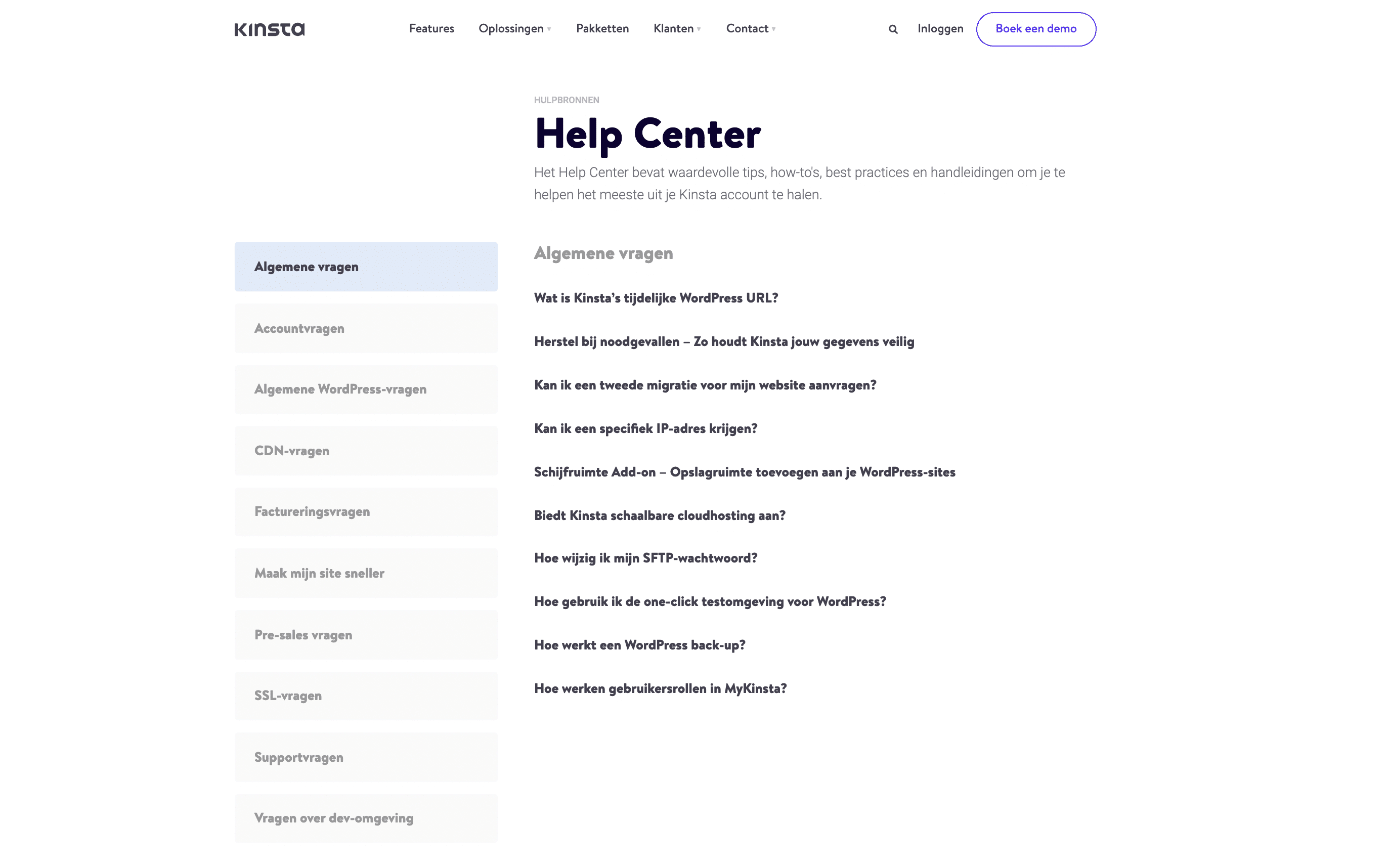 Homepagina Help Center