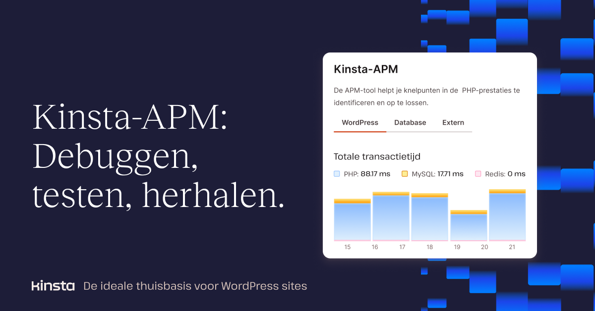 Kinsta APM tool Application Monitoring tool voor WordPress