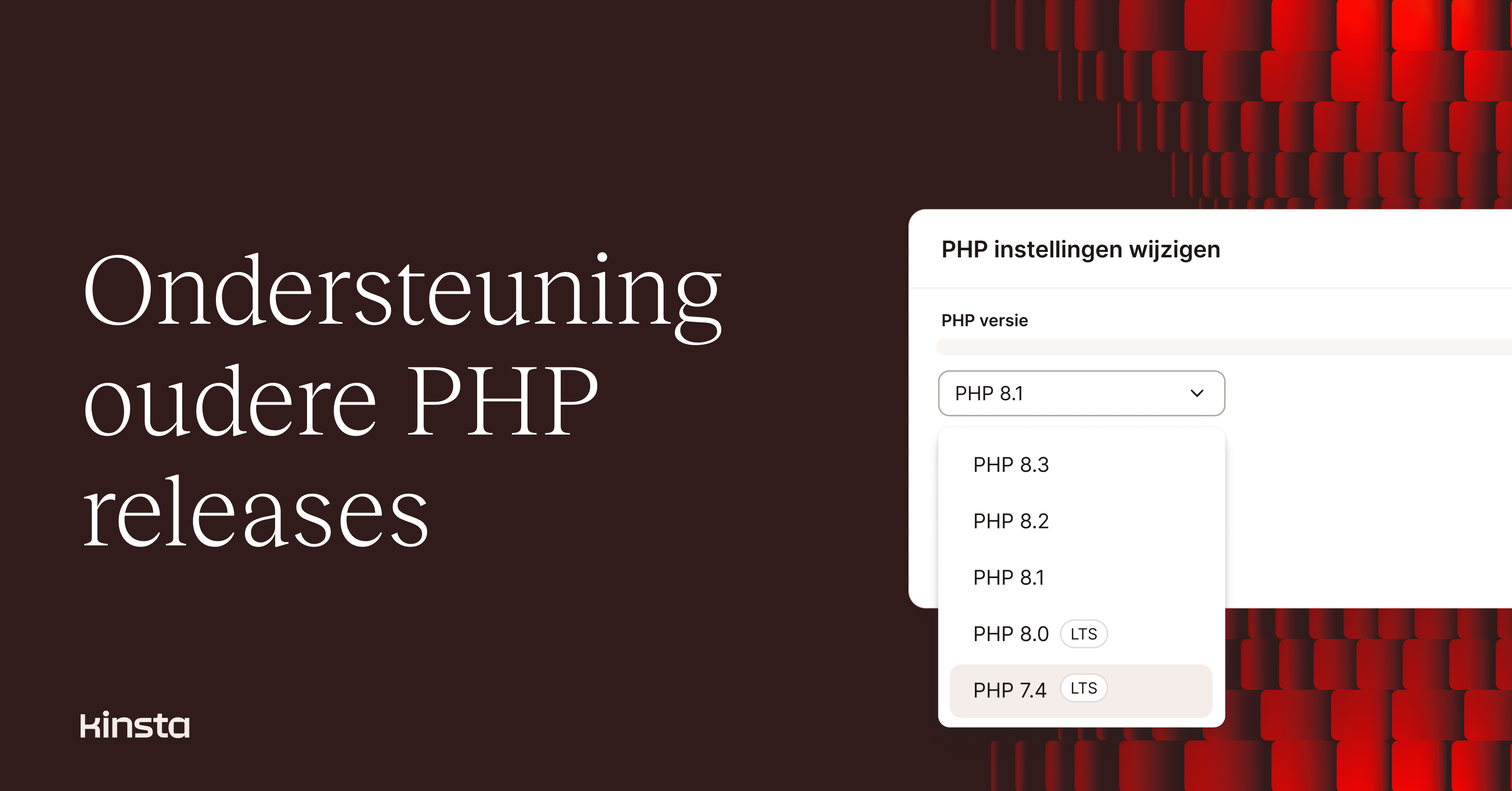 Kinsta ondersteunt nu PHP versies 7.4 en 8.0 die het einde van hun ...