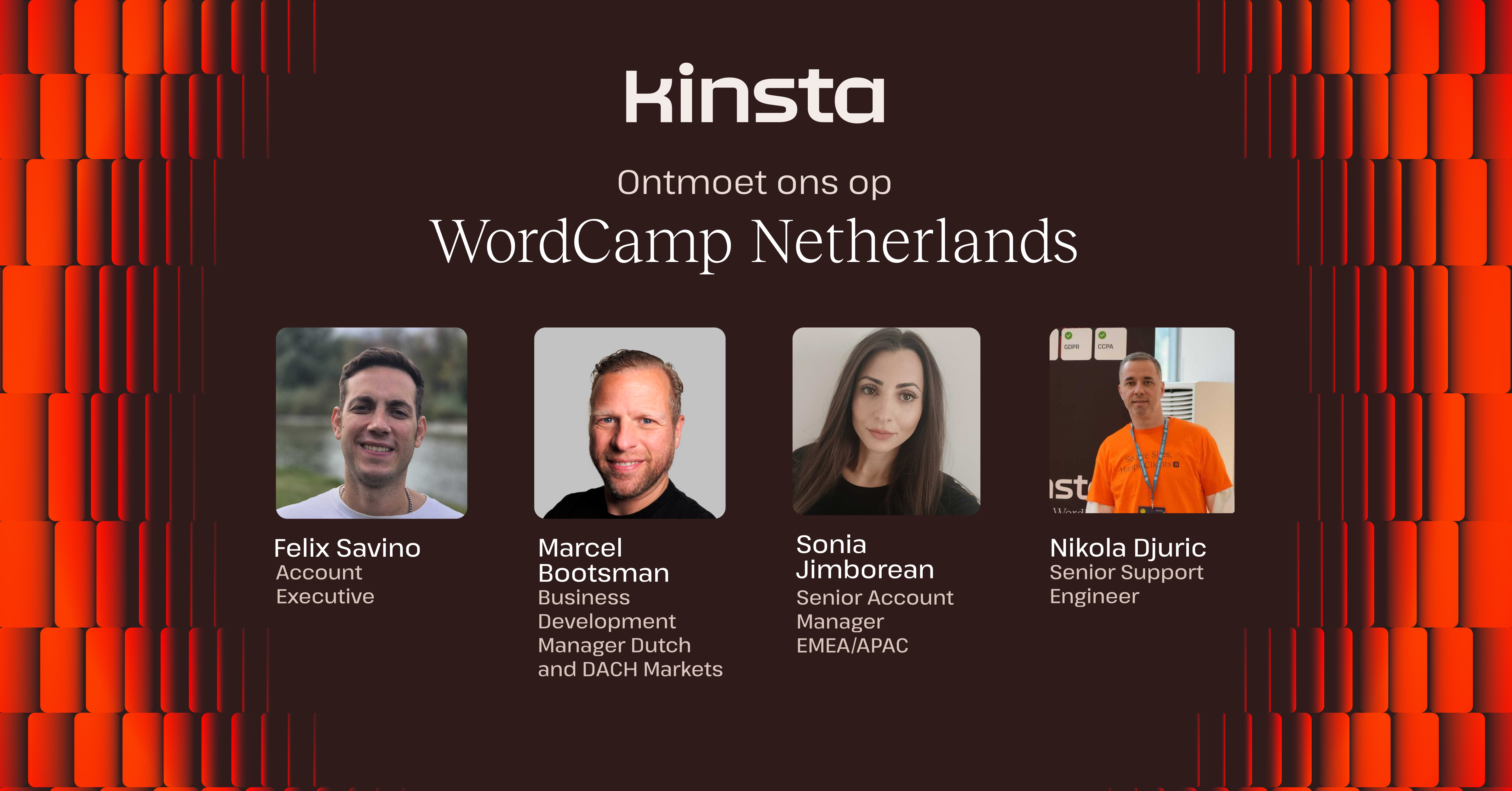 Kinsta reps at WordCamp Netherlands