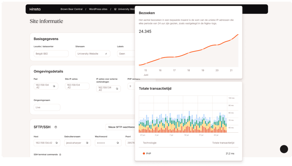 MyKinsta dashboard