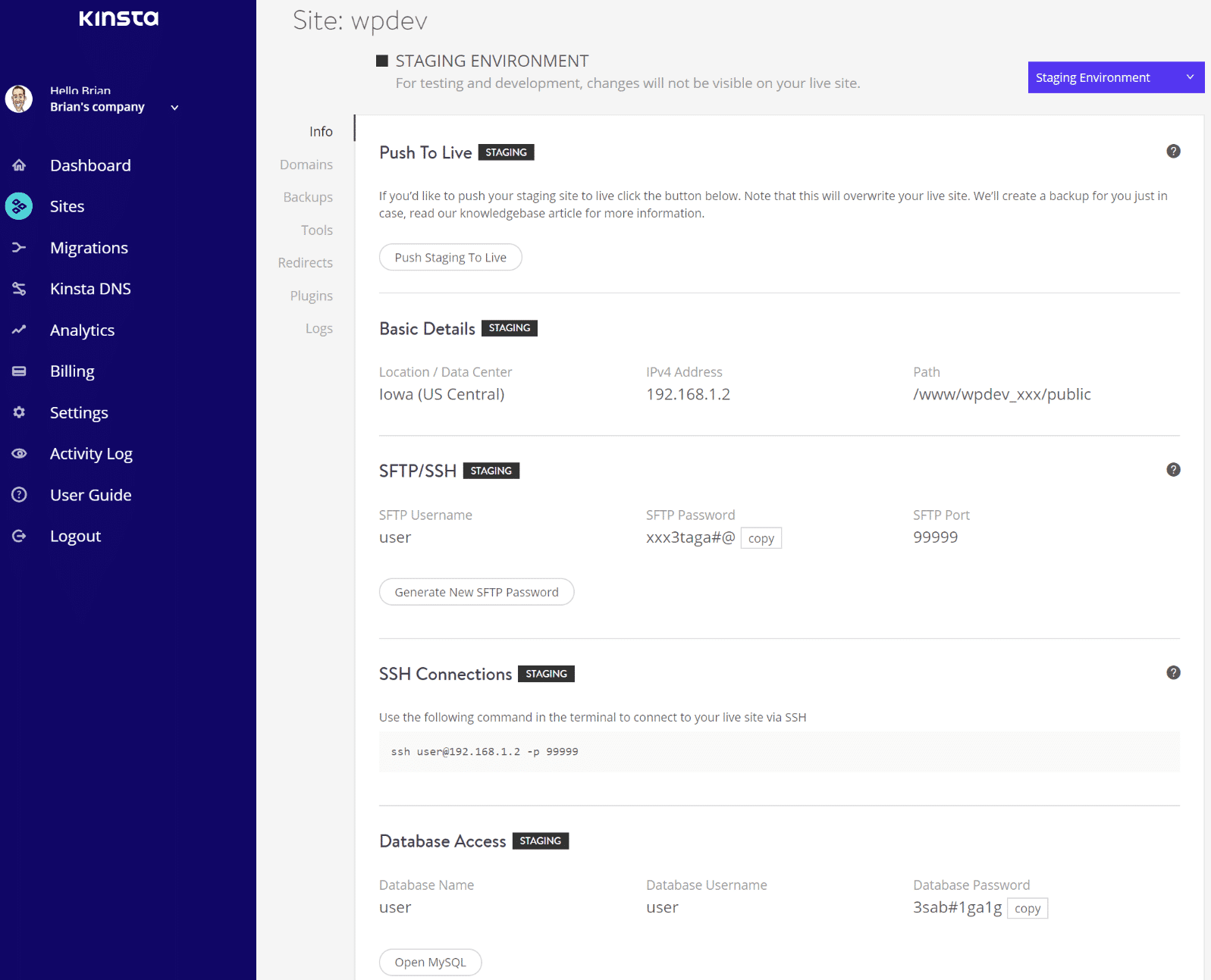 Site de desenvolvimento do WordPress