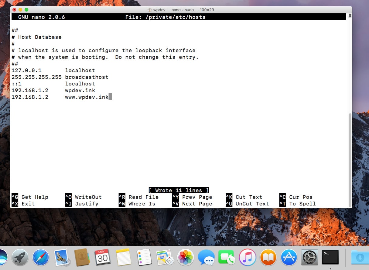 Editar arquivo hosts no Mac 