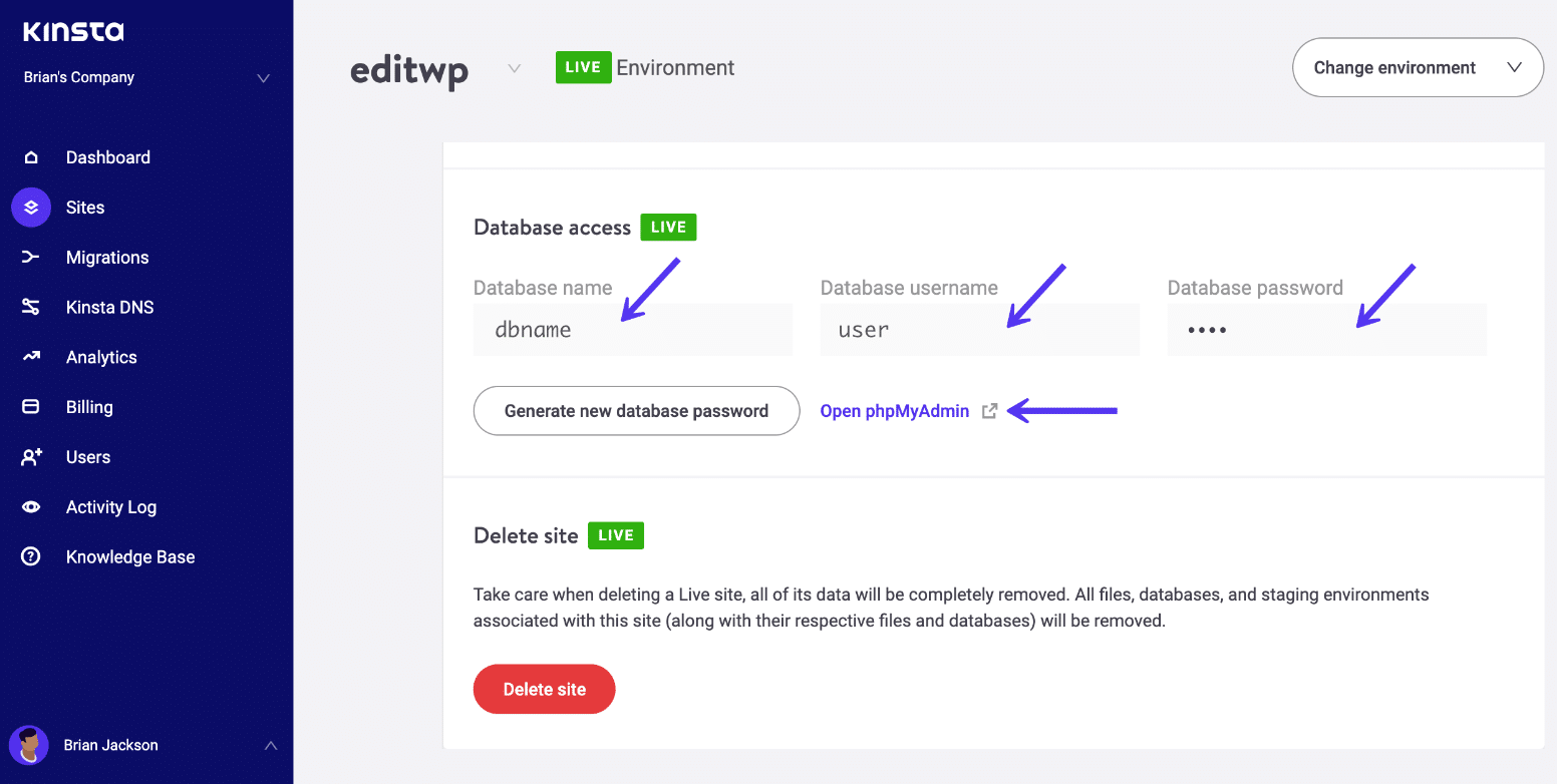 acesso phpMyAdmin