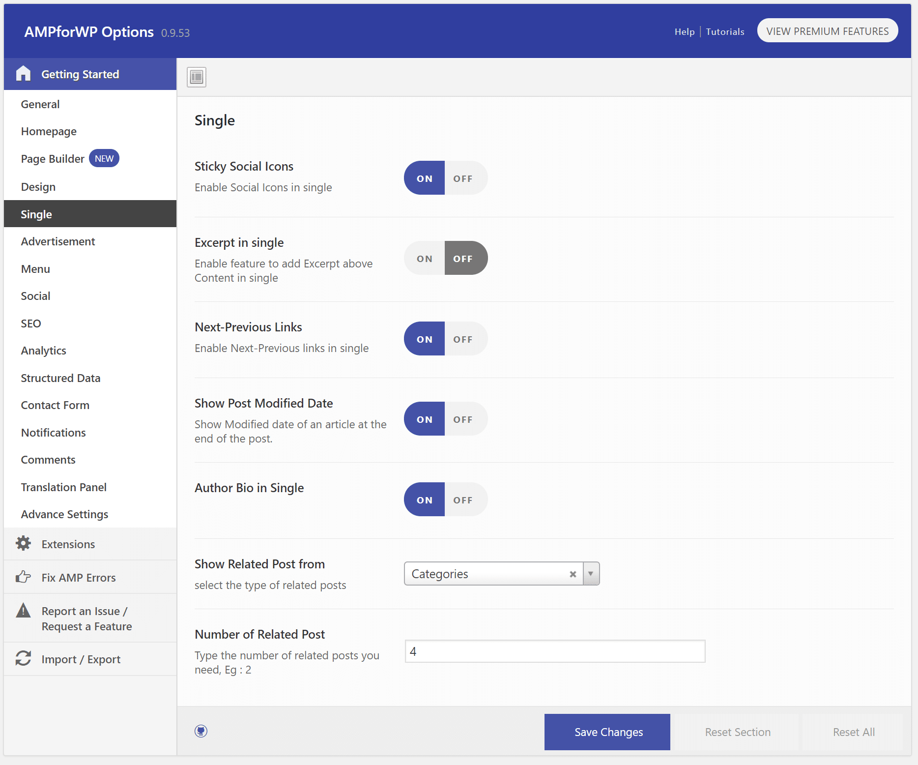 Publicação única do AMP