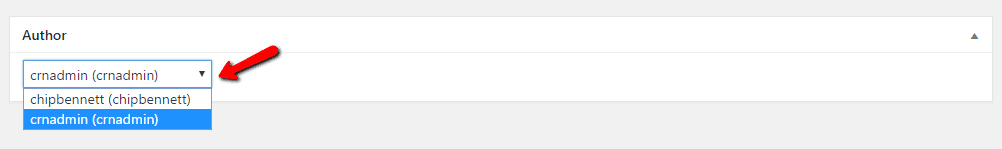 Menu suspenso de autor WordPress 