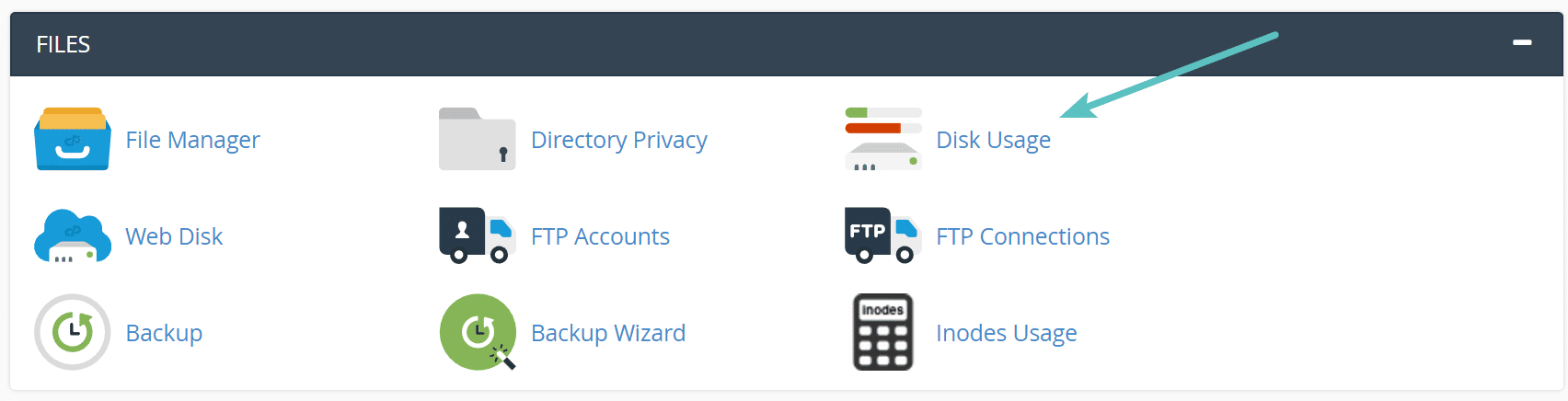 Uso do disco no cPanel