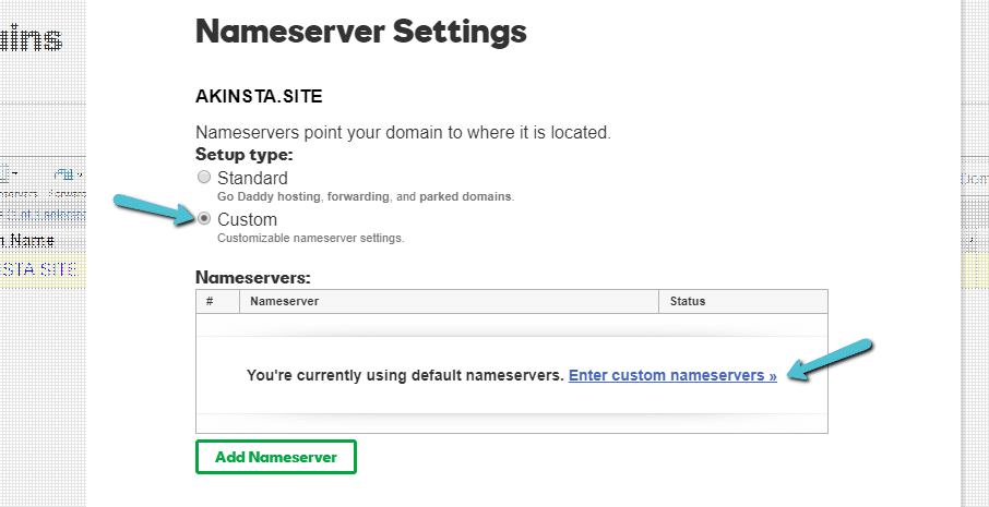 Como adicionar servidores de nomes personalizados 