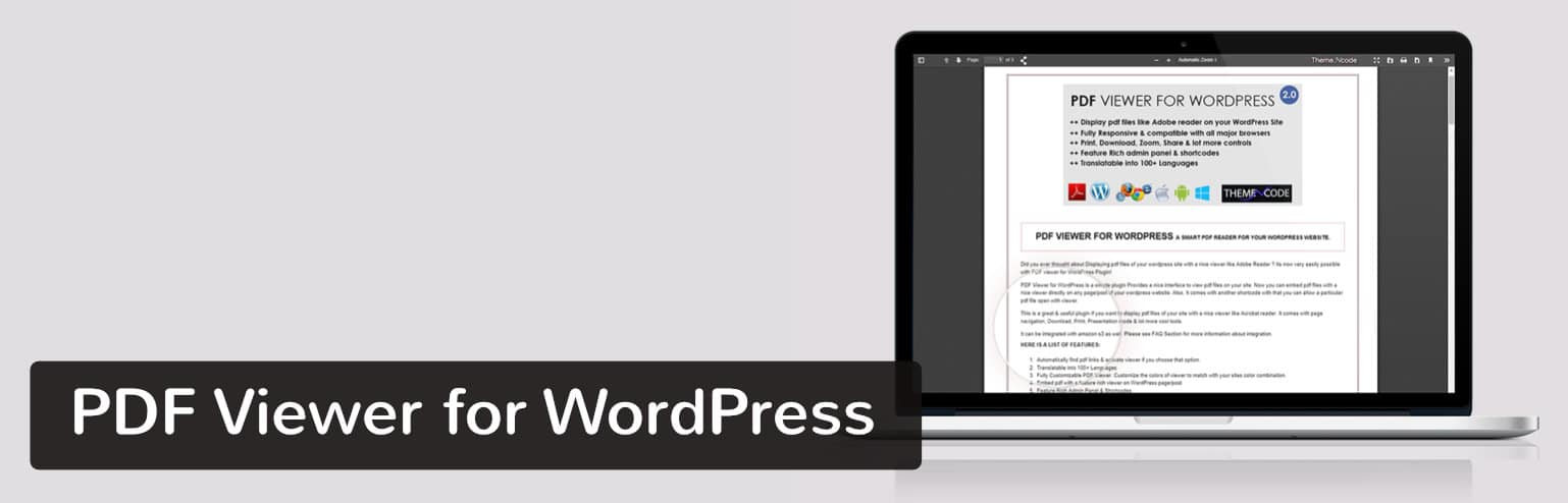 PDF Viewer for WordPress plugin