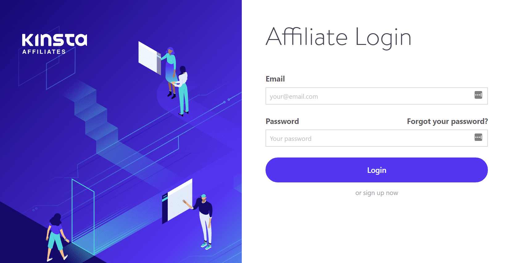 Login – Programa de afiliados Kinsta