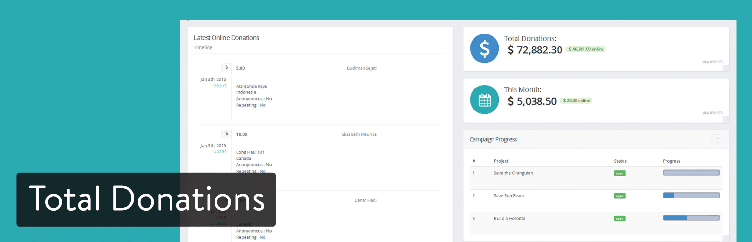 Total Donations WordPress plugin