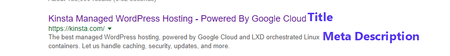 Exemplo de um snippet SEO real