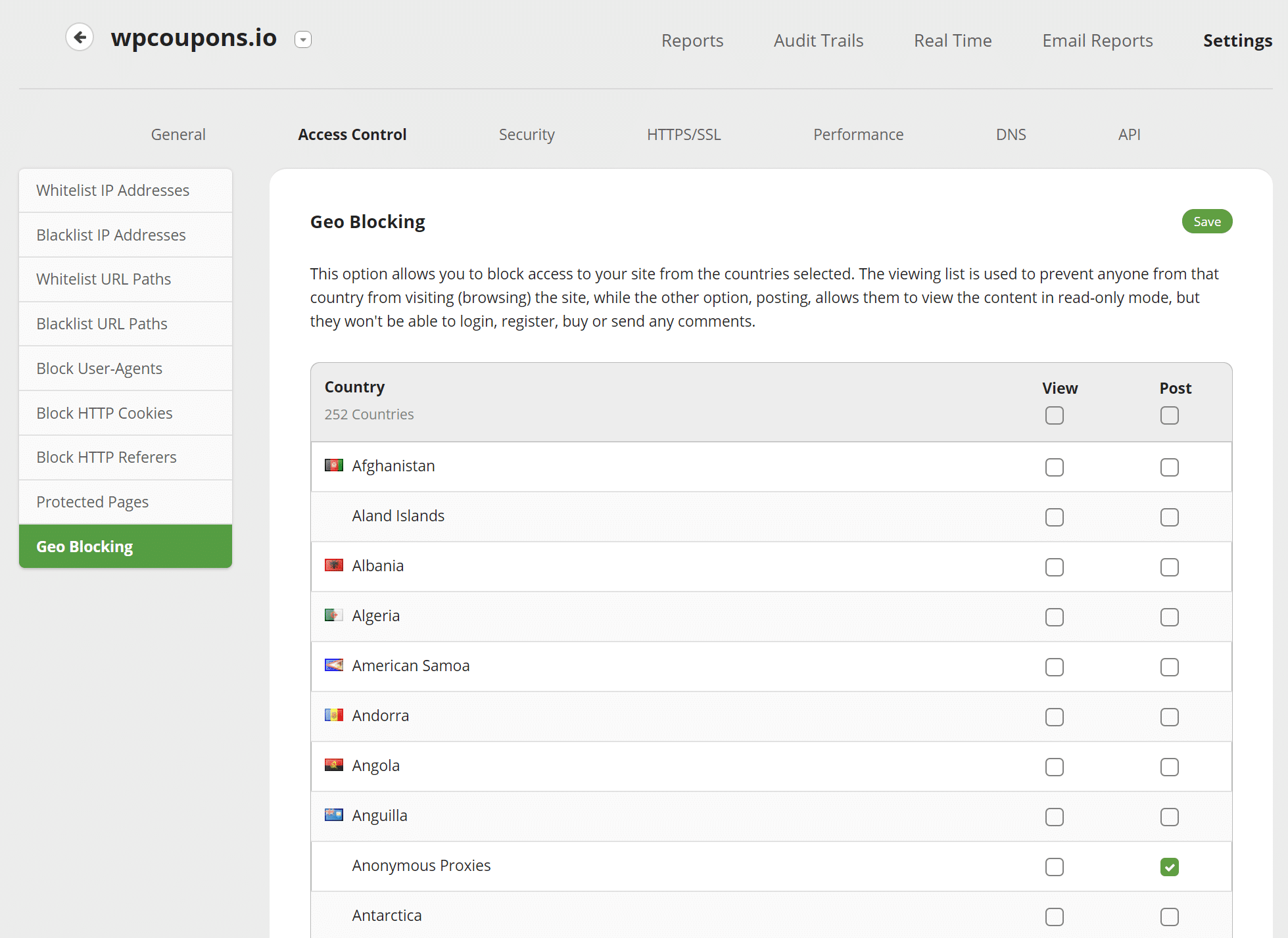 Bloqueio geográfico Sucuri 