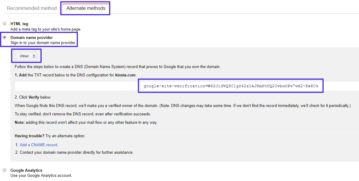 O registro DNS TXT