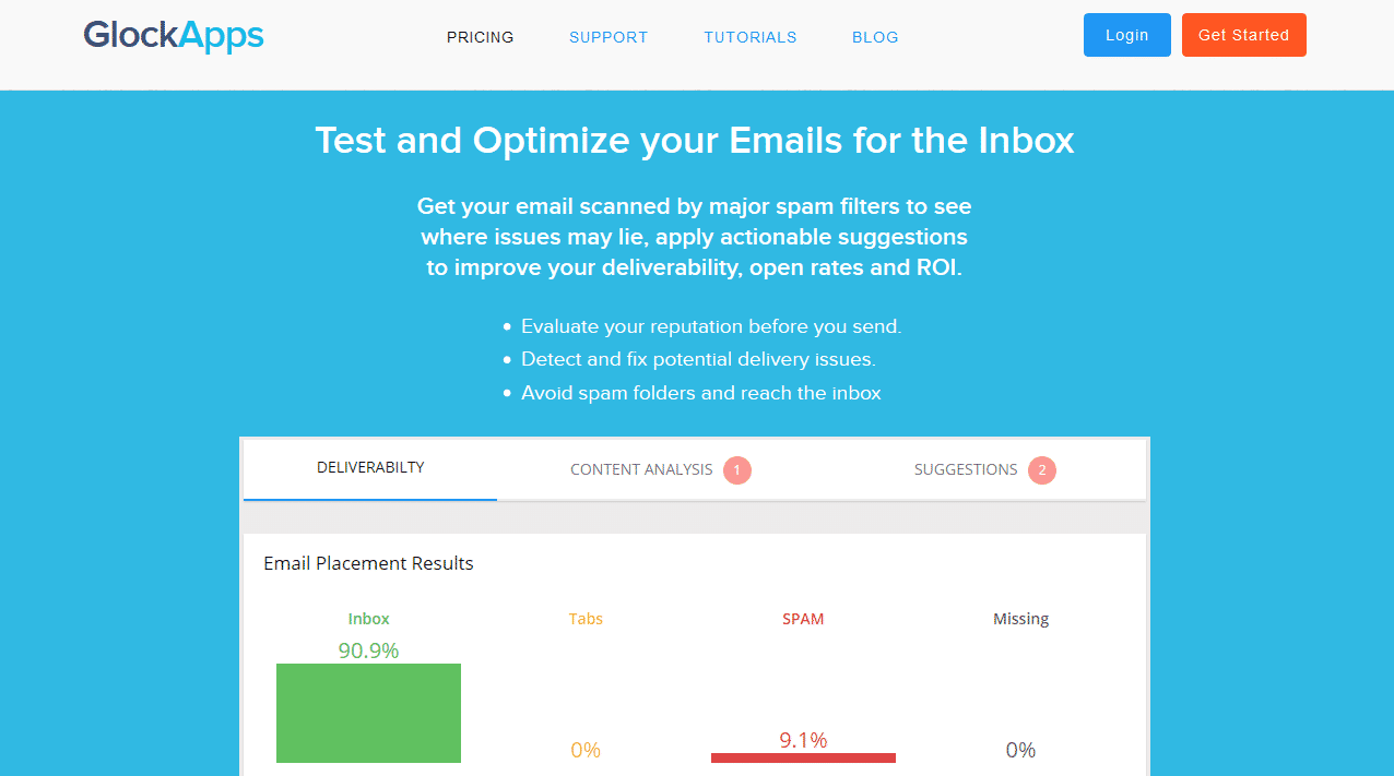 Teste o spam no e-mail