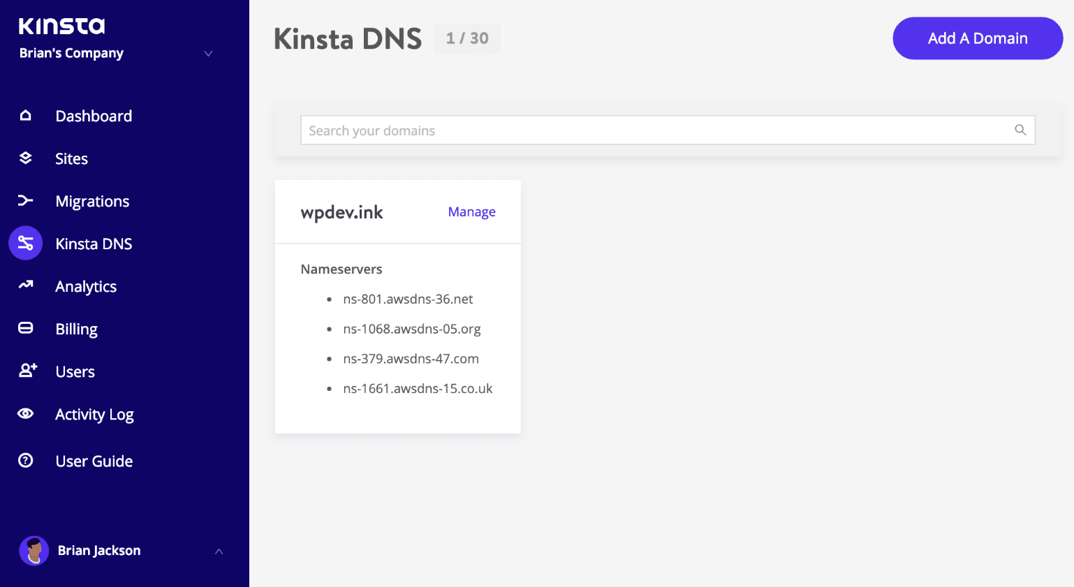 DNS Kinsta