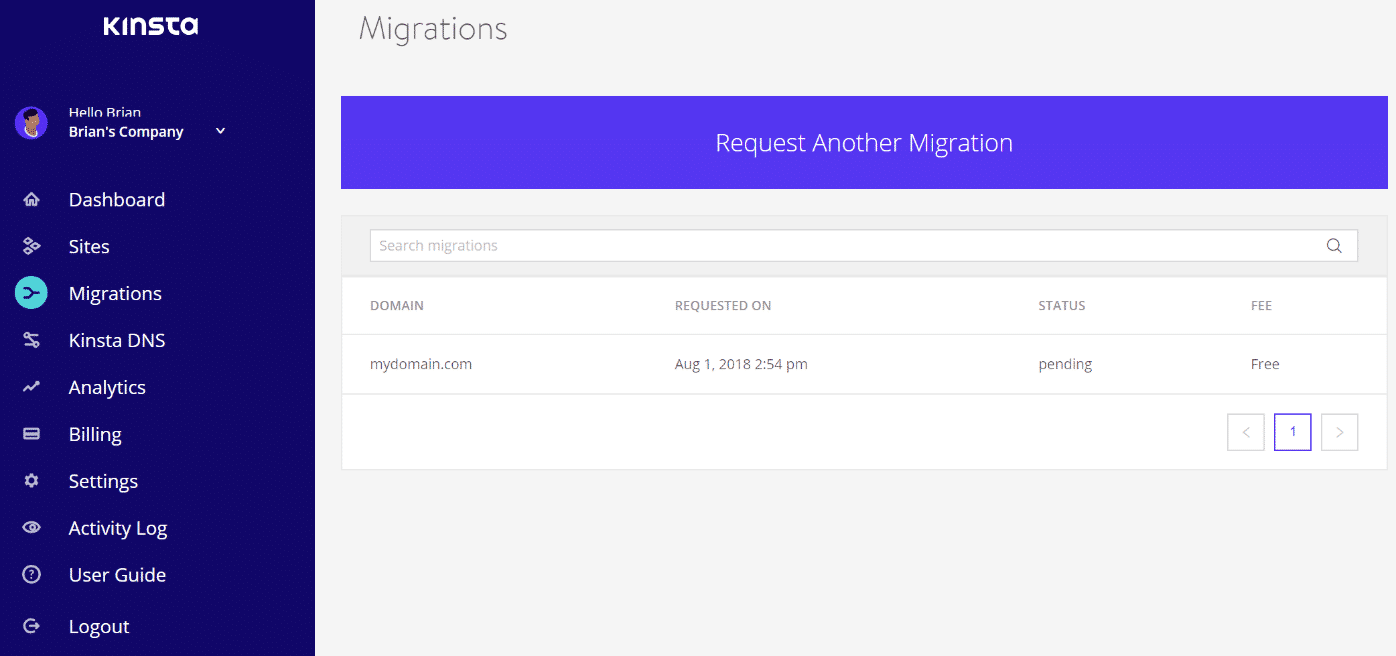 Migrações de WordPress pendentes