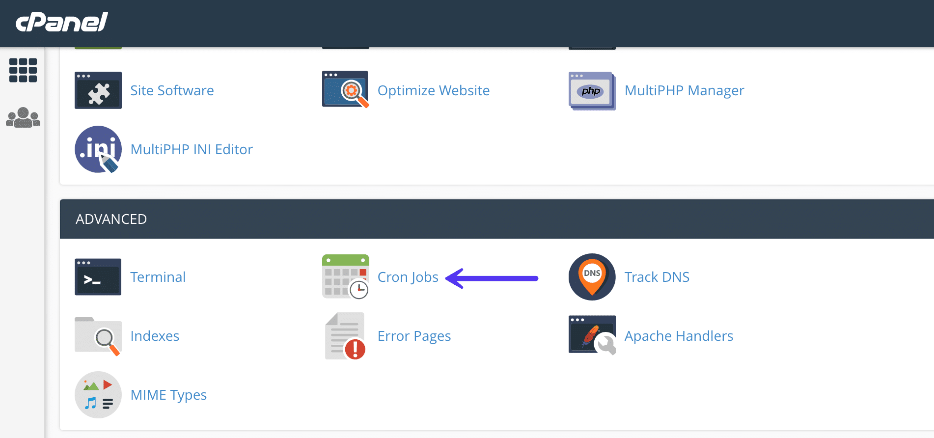 Tarefas cron no cPanel