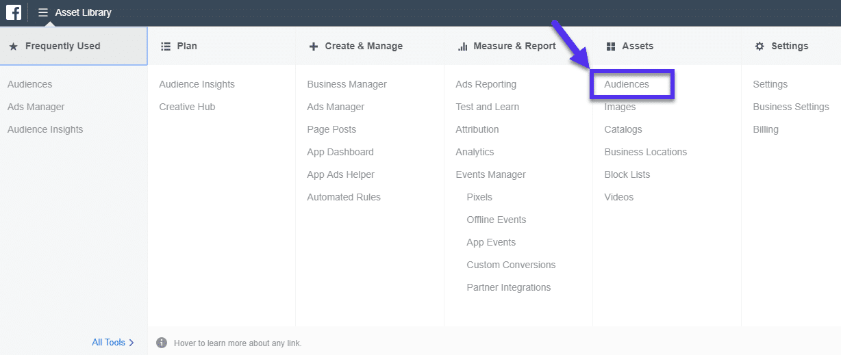 Audiência no Facebook em Ad Manager