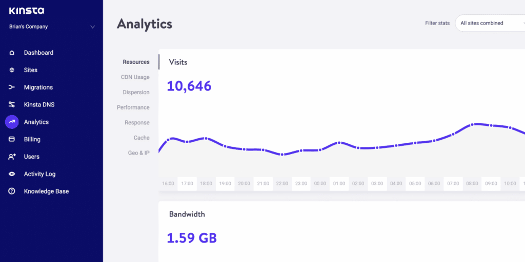 Como o Kinsta Contabiliza as Visitas