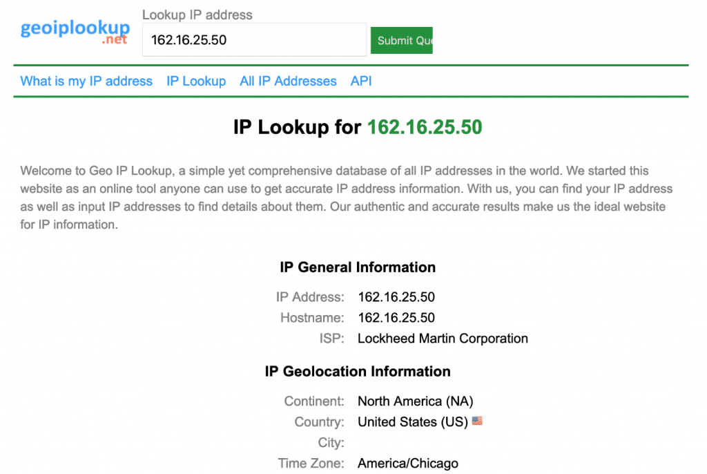 Pesquisa Geo IP