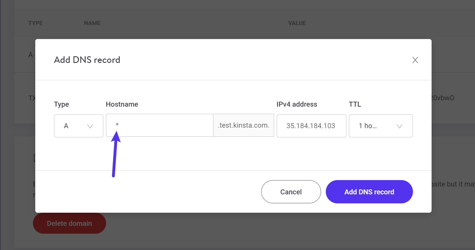 Como adicionar um subdomínio curinga