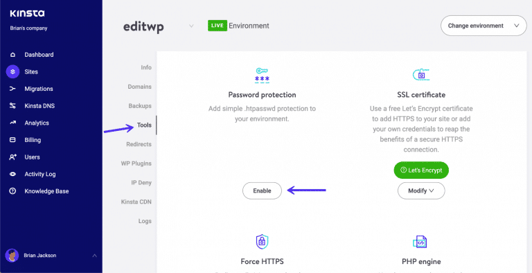 Ativar a proteção .htpasswd