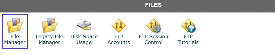 FileManager no cPanel